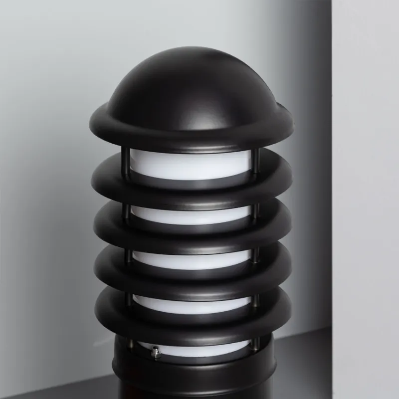 Borne potelet 40cm a fixer ip54 jardin noire culot e27