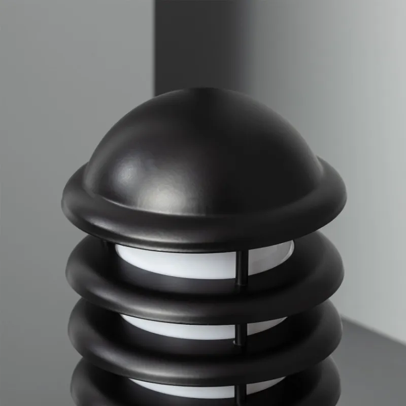 Borne potelet 40cm a fixer ip54 jardin noire culot e27