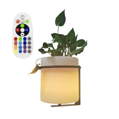 Jardinière étanche rgbw couleurs télécommande extérieur rechargeable nomade lumineux