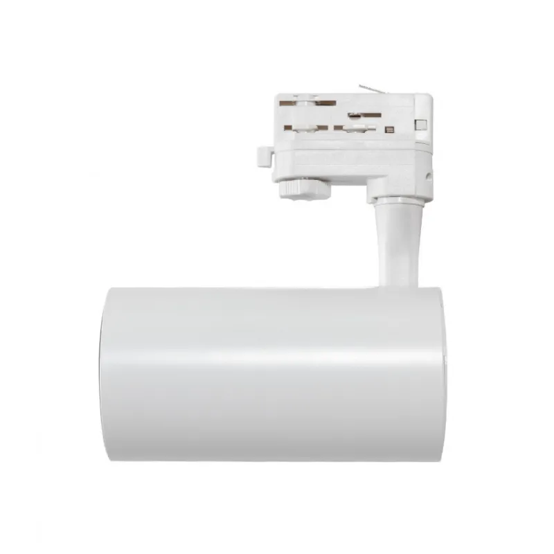 Projecteur led 30w blanc-24°-cri 80-3000lm-rail 3 allumages boutiques commerces