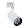 Projecteur led 30w blanc-24°-cri 80-3000lm-rail 3 allumages boutiques commerces