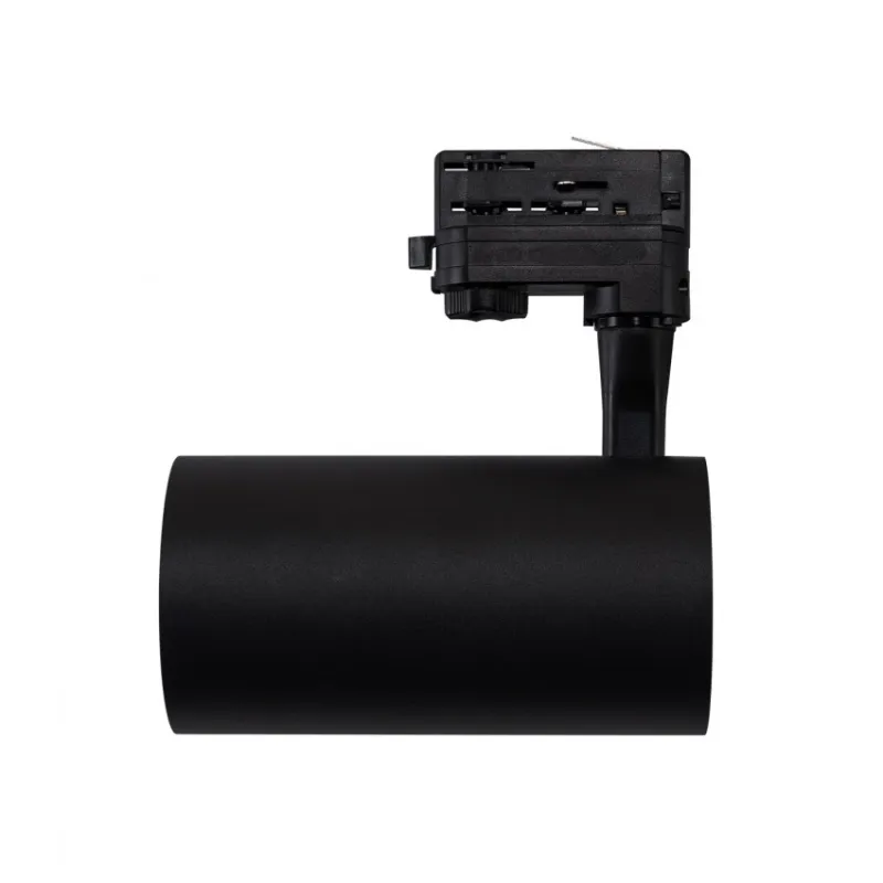 Projecteur led 30w noir-24°-cri 80-3000lm-rail 3 allumages boutiques commerces