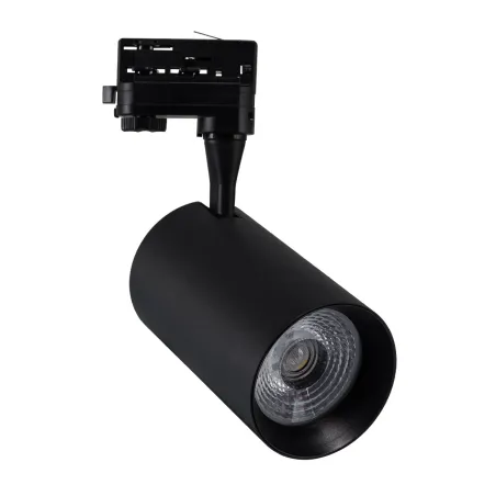 Projecteur led 30w noir-24°-cri 80-3000lm-rail 3 allumages boutiques commerces