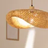 Suspension bambou culot e27 base bois suspendu 60cm