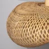Suspension bambou culot e27 base bois suspendu 60cm
