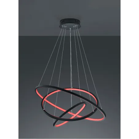 TRIO Suspension intérieur antracite et blanc AARON - Pas cher