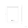 Miroir led 40w salle de bain décoration dressing rectangle 85cm ip44
