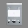 Miroir led 40w salle de bain décoration dressing rectangle 85cm ip44
