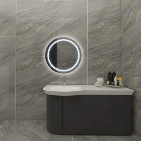Miroir led 24w salle de bain décoration dressing rond 60cm ip44