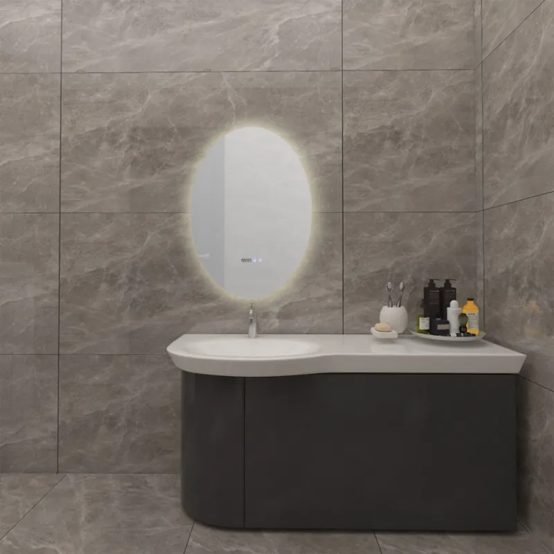 Miroir led 30w salle de bain décoration dressing ovale 50x70cm ip44