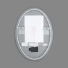 Miroir led 30w salle de bain décoration dressing ovale 50x70cm ip44