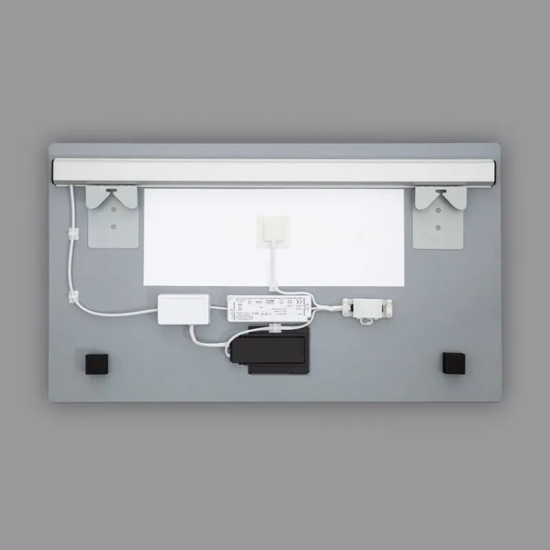 Miroir led 45w salle de bain décoration dressing rectangle 80cm ip44