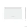 Miroir led 45w salle de bain décoration dressing rectangle 80cm ip44