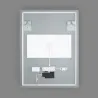 Miroir led 45w salle de bain décoration dressing rectangle 80cm ip44
