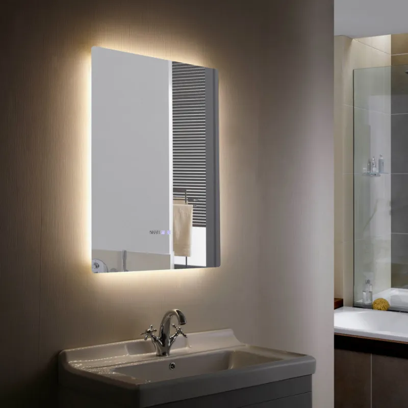 Miroir led 45w salle de bain décoration dressing rectangle 80cm ip44