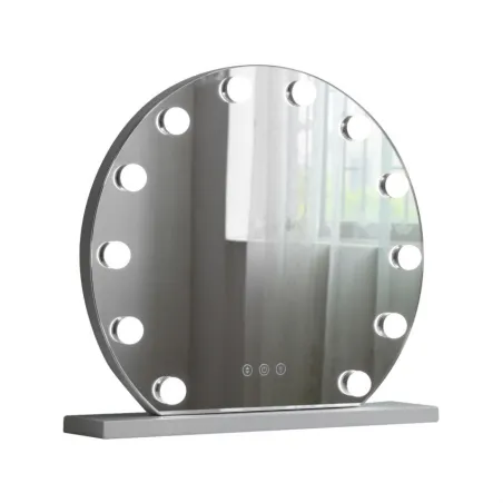 Lampe a poser miroir led 12w loge décoration dressing rond 47cm