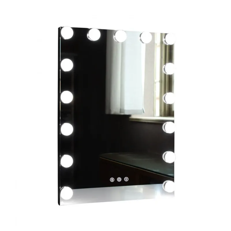 Miroir mural led 17w loge décoration hall dressing rectangle 70cm