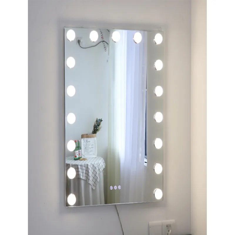 Miroir mural led 17w loge décoration hall dressing rectangle 70cm