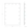 Miroir mural led 17w loge décoration hall dressing rectangle 70cm