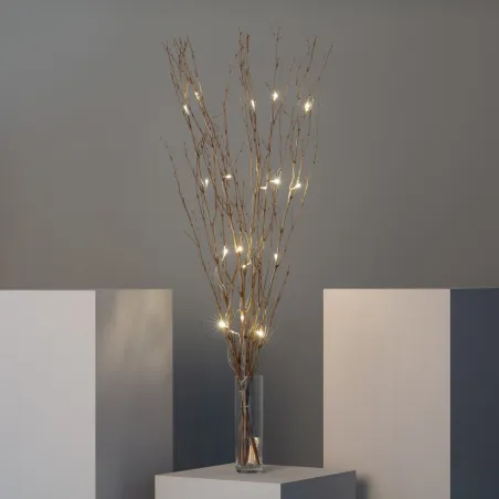 Branche décoration led a piles fêtes 1.2m blanc chaud 3000k