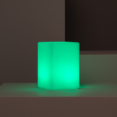 Lampe a poser cube étanche rgb couleurs télécommande extérieur rechargeable nomade lumineux
