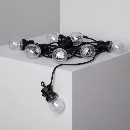 Guirlande solaire 7m led 8 ampoules ip44 jardin 3000k