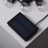 Guirlande solaire 7m led 8 ampoules ip44 jardin 3000k
