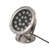 Projecteur spot 18w led 12v ip68 sur pied inox jardin rocaille et massif bassin etanche