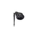 Projecteur spot piquet 9w led ip65 sur pied noir jardin rocaille et massif étanche