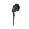 Projecteur spot piquet 9w led ip65 sur pied noir jardin rocaille et massif étanche