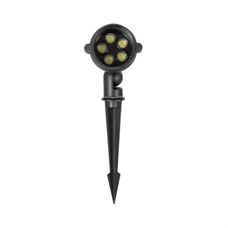 Projecteur spot piquet 5w led ip65 sur pied noir jardin rocaille et massif étanche