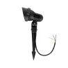 Projecteur spot piquet 5w led ip65 sur pied noir jardin rocaille et massif étanche