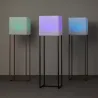 Lampadaire solaire étanche rgbw couleurs extérieur rechargeable nomade lumineux
