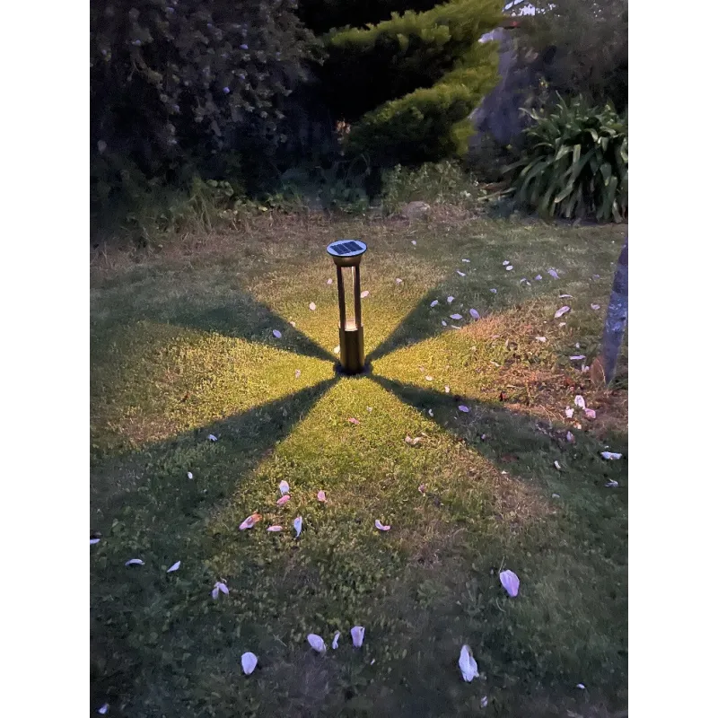 Borne solaire potelet a fixer led 1.5w ip54 jardin 3000k 120 lumens