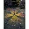 Borne solaire potelet a fixer led 1.5w ip54 jardin 3000k 120 lumens