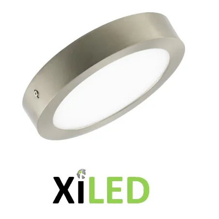 plafonnier rond applique 18w led installation en saillie inox