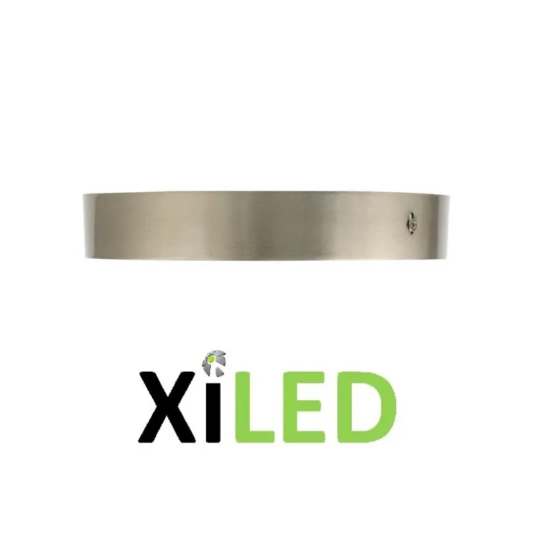 plafonnier rond applique 18w led installation en saillie inox