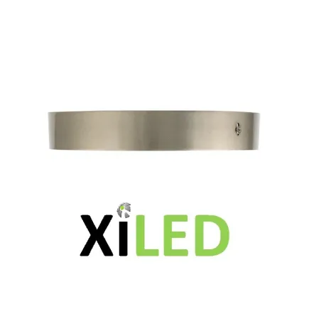 plafonnier rond applique 18w led installation en saillie inox