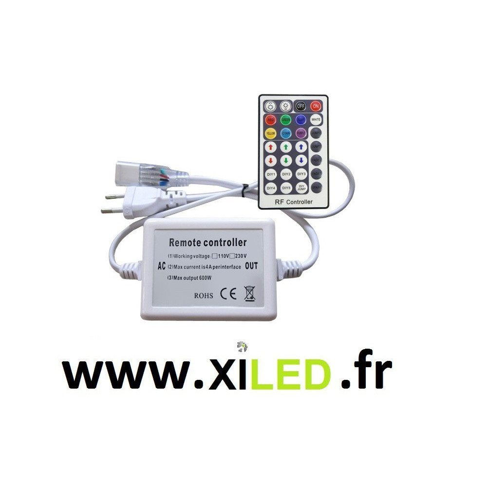 Contrôleur Ruban LED RGB 220V avec télécommande infrarouge 24
