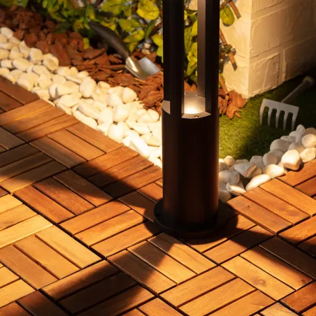 Borne potelet 60cm a fixer led 7w ip54 jardin 3000k 750 lumens