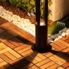 Borne potelet 60cm a fixer led 7w ip54 jardin 3000k 750 lumens