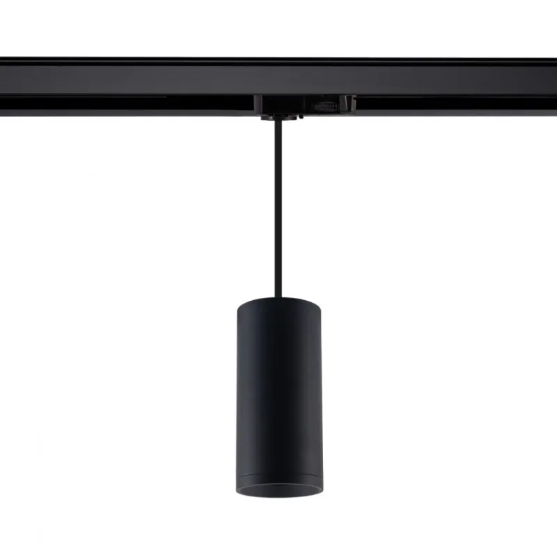 Suspension gu10 rail 3 allumages noir boutiques commerces