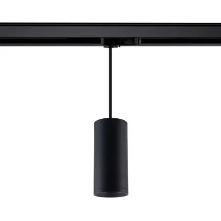 Suspension gu10 rail 3 allumages noir boutiques commerces