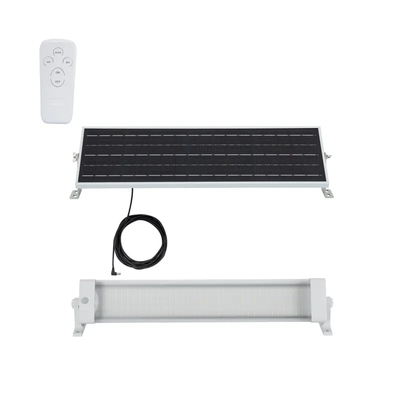 Projecteur led 20w ip65 avec panneau solaire mode crépusculaire temporisé + télécommande