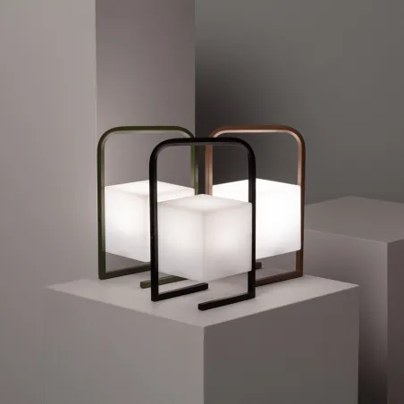 Lampe a poser solaire étanche extérieur rechargeable nomade lumineux