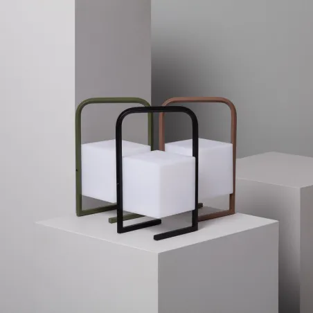 Lampe a poser solaire étanche extérieur rechargeable nomade lumineux