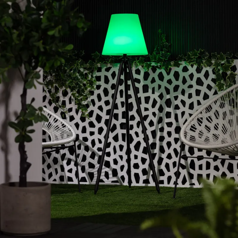 Lampadaire a poser rgbw solaire étanche extérieur rechargeable nomade lumineux