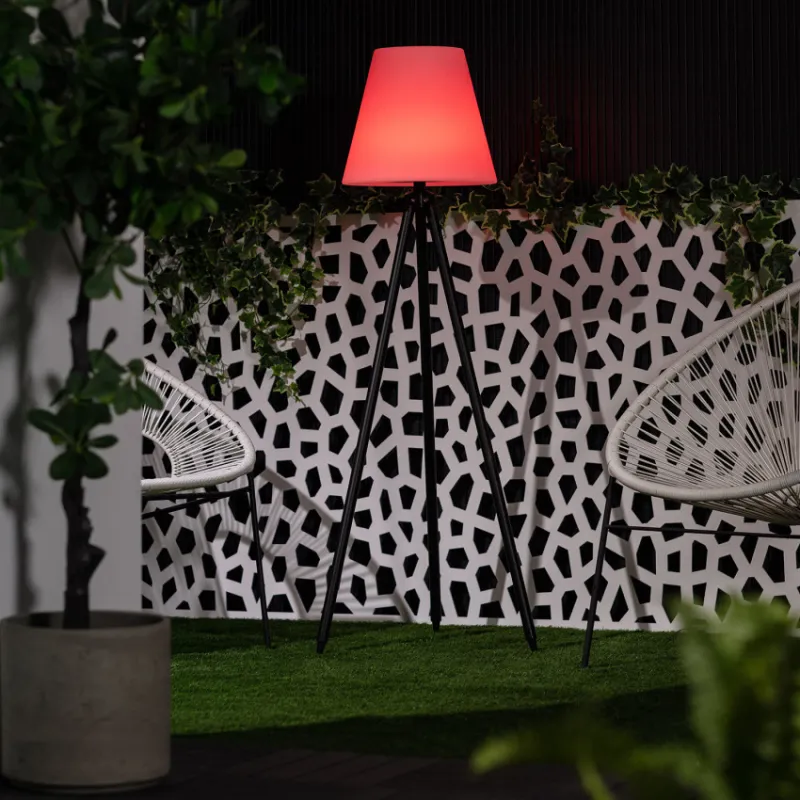 Lampadaire a poser rgbw solaire étanche extérieur rechargeable nomade lumineux