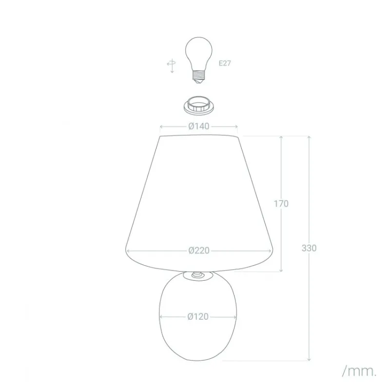 Lampe de chevet bois et abat-jour culot e27 bureau