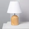 Lampe de chevet bois et abat-jour culot e27 bureau